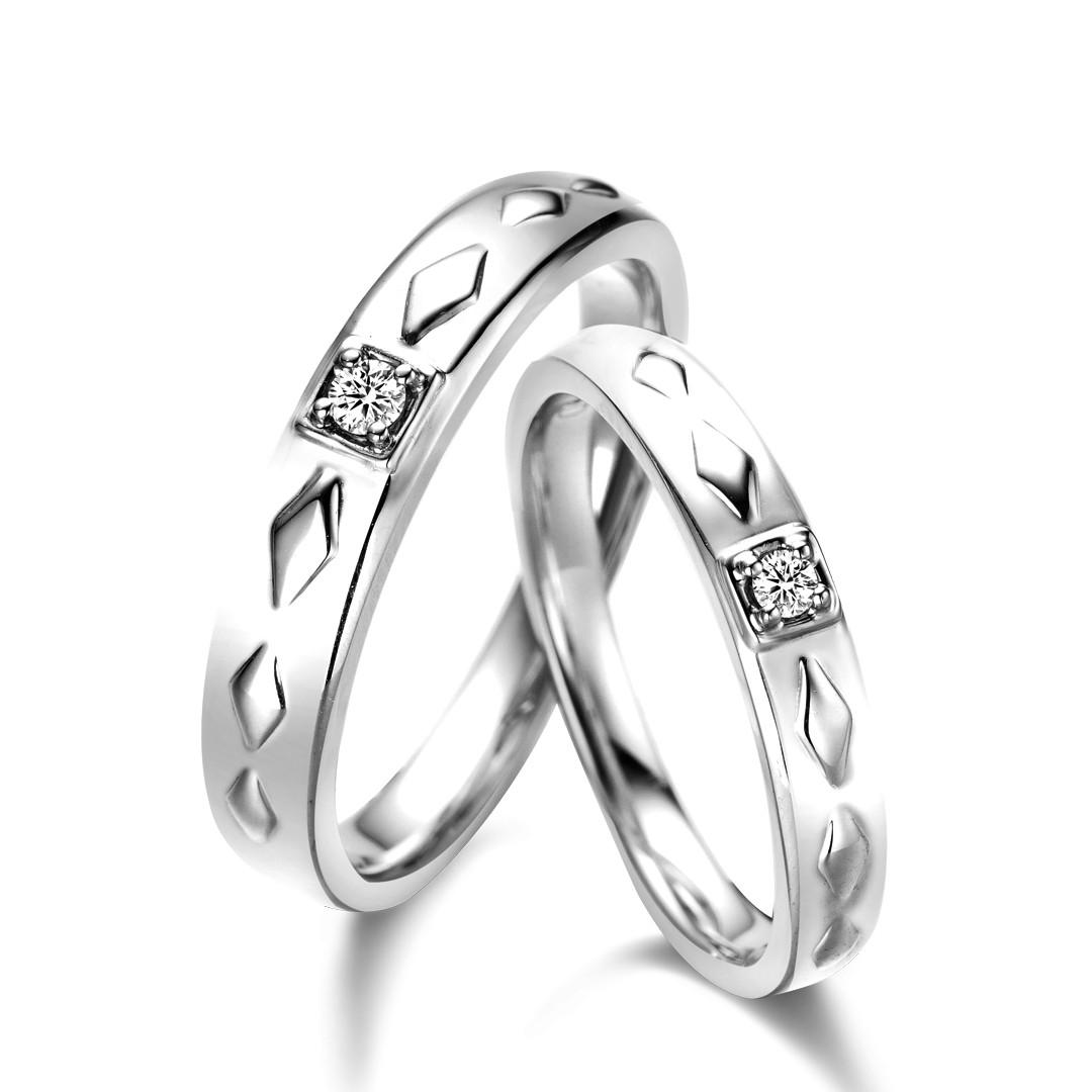 The Vow Wedding Ring - White - Adelle Jewellery